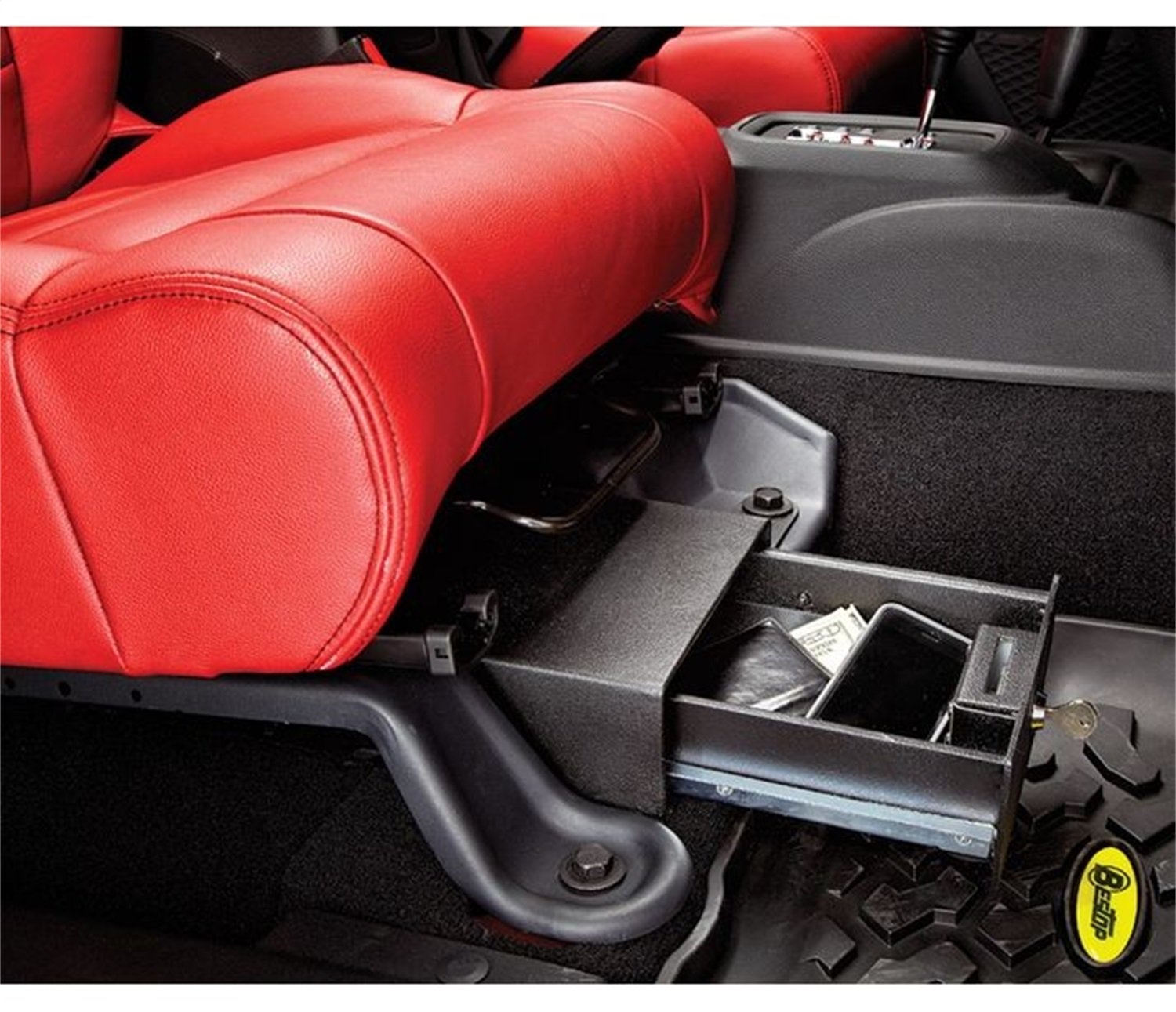 Bestop 4264201 Underseat Storage Lockbox - Passenger Side for 2007-2010 Wrangler JK 2-door & 2007-2018 Wrangler JK 4-door - Image 3